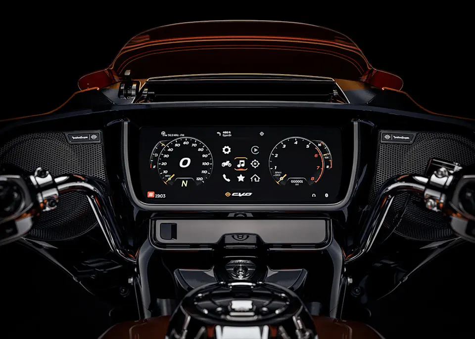 2026 Harley-Davidson CVO Street Glide Cockpit-Ansicht.