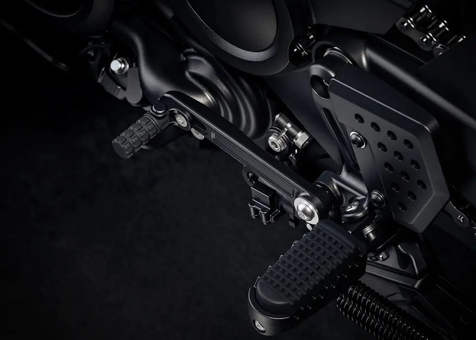 Harley-Davidson Pan America Limited 2026 Quickshifter Detailaufnahme.