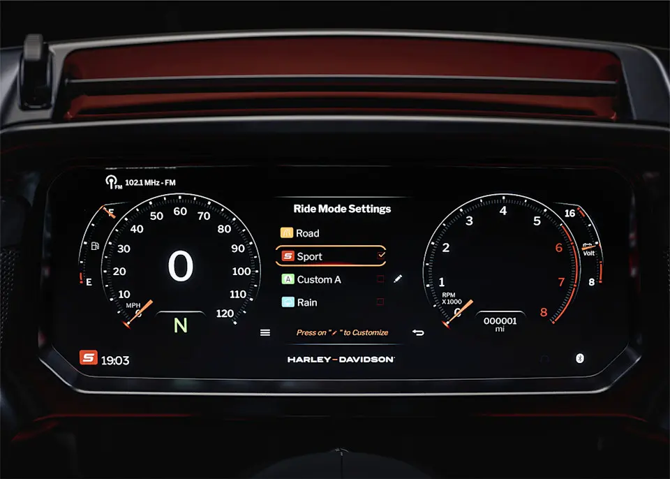 Harley-Davidson Road Glide 3, Ride Modes-Display 2026
